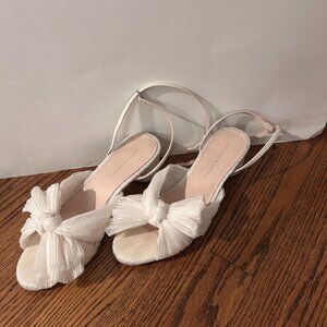 Loeffler Randall Trimmed Plisse-Organza Sandals